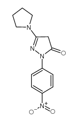 1-(对硝基苯基)-3-(1-吡咯烷基)-5-吡唑酮结构式