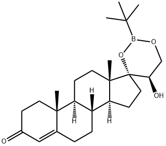 (20R)-17,21-[(tert-Butylboranediyl)bis(oxy)]-20-hydroxypregn-4-en-3-one structure