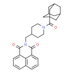 2-((1-((3r,5r,7r)-adamantane-1-carbonyl)piperidin-4-yl)methyl)-1H-benzo[de]isoquinoline-1,3(2H)-dione Structure