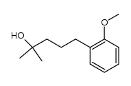 2-Methyl-5-o-anisyl-2-pentanol结构式