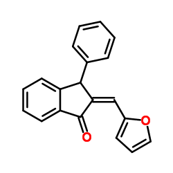 (2Z)-2-(2-Furylmethylene)-3-phenyl-1-indanone Structure