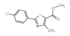 2-(4-氯苯基)-4-甲基-1,3-噻唑-5-羧酸甲酯结构式