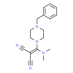 2-[(4-BENZYLPIPERAZINO)(DIMETHYLAMINO)METHYLENE]MALONONITRILE Structure