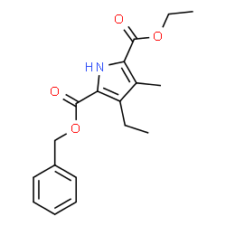3-Ethyl-4-methyl-1H-pyrrole-2,5-dicarboxylic acid 2-(phenylmethyl)5-ethyl ester Structure