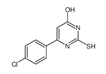 6-(4-氯苯基)-2,3-二氢-2-硫氧代-4(1h)-嘧啶酮结构式