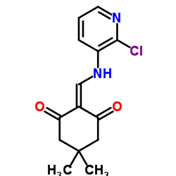 2-{[(2-Chloro-3-pyridinyl)amino]methylene}-5,5-dimethyl-1,3-cyclohexanedione结构式