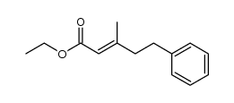 (E)-3-methyl-5-phenyl-2-pentenoic acid ethyl ester结构式