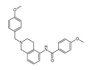 4-methoxy-N-[2-[(4-methoxyphenyl)methyl]-3,4-dihydro-1H-isoquinolin-5-yl]benzamide结构式