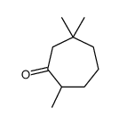 2,6,6-trimethylcycloheptan-1-one结构式