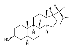 (20S)-20-Dimethylamino-5α-pregnan-3β-ol structure