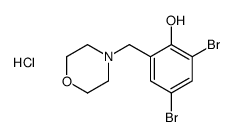 2,4-dibromo-6-(morpholin-4-ylmethyl)phenol,hydrochloride Structure