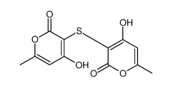 4-hydroxy-3-(4-hydroxy-6-methyl-2-oxopyran-3-yl)sulfanyl-6-methylpyran-2-one结构式