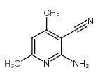 2-氨基-4,6-二甲基吡啶-3-甲腈结构式