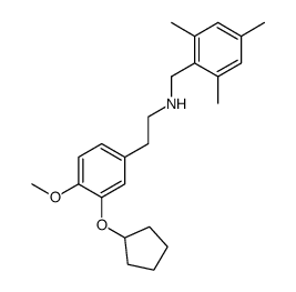 [2-(3-cyclopentyloxy-4-methoxyphenyl)ethyl]-(2,4,6-trimethylbenzyl)amine结构式