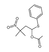 Acetic acid 3-methyl-3-nitro-1-phenylsulfanyl-butyl ester结构式