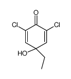 2,6-dichloro-4-ethyl-4-hydroxycyclohexa-2,5-dien-1-one结构式