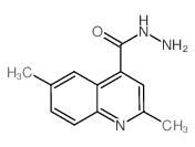 2,6-二甲基喹啉-4-碳酰肼结构式