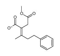 2-(2-methoxy-2-oxoethyl)-3-methyl-5-phenylpent-2-enoate Structure