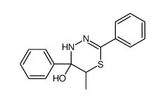 6-methyl-2,5-diphenyl-4,6-dihydro-1,3,4-thiadiazin-5-ol结构式