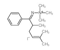 [(2,5-dimethyl-1-phenyl-hex-4-enylidene)amino]-trimethyl-azanium结构式