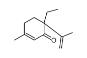 6-ethyl-3-methyl-6-prop-1-en-2-ylcyclohex-2-en-1-one结构式