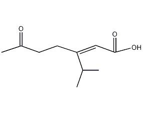 (2Z)-3-异丙基-6-氧代-2-庚烯酸结构式