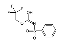 2,2,2-trifluoroethyl N-(benzenesulfonyl)carbamate结构式