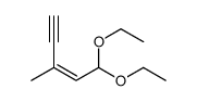 5,5-diethoxy-3-methylpent-3-en-1-yne结构式