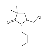 1-butyl-5-(chloromethyl)-3,3-dimethylpyrrolidin-2-one结构式