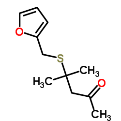 2-Pentanone, 4-((2-furanylmethyl)thio)-4-methyl- Structure