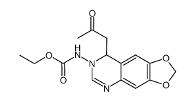 [8-(2-oxo-propyl)-8H-[1,3]dioxolo[4,5-g]quinazolin-7-yl]-carbamic acid ethyl ester结构式