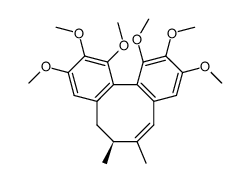 1,2,3,10,11,12-hexamethoxy-6,7-dimethyl-5,6-dihydrodibenzo[a,c]cyclooctene结构式