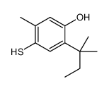 5-methyl-2-(2-methylbutan-2-yl)-4-sulfanylphenol结构式