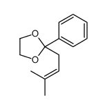 2-(3-methylbut-2-enyl)-2-phenyl-1,3-dioxolane结构式