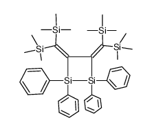 1,1,2,2-tetraphenyl-3,4-bis[bis(trimethylsilyl)methylene]-1,2-disilacyclobutane结构式
