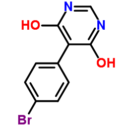 5-(4-溴苯基)嘧啶-4,6-二醇结构式