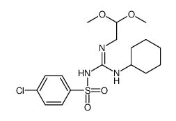 Benzenesulfonamide, 4-chloro-N-((cyclohexylamino)((2,2-dimethoxyethyl) amino)methylene)-结构式