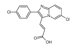 3-[6-氯-2-(4-氯苯基)咪唑并[1,2-a]-3-吡啶基]丙烯酸结构式