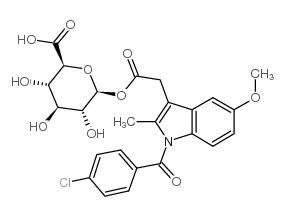 indomethacin acyl-b-d-glucuronide Structure