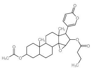 Bufa-20,22-dienolide,3-(acetyloxy)-14,15-epoxy-16-(1-oxobutoxy)-, (3b,5b,15b,16b)- (9CI)结构式