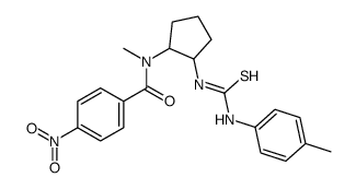 N-methyl-N-[2-[(4-methylphenyl)carbamothioylamino]cyclopentyl]-4-nitrobenzamide结构式