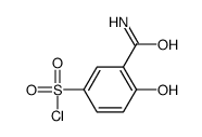3-carbamoyl-4-hydroxybenzenesulfonyl chloride结构式