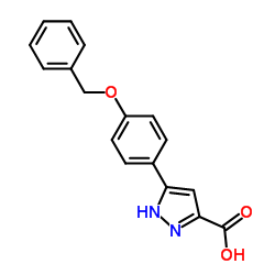 5-(4-苄氧基苯基)-1h-吡唑-3-羧酸结构式