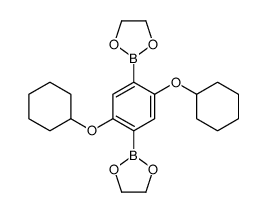 2-[2,5-dicyclohexyloxy-4-(1,3,2-dioxaborolan-2-yl)phenyl]-1,3,2-dioxaborolane结构式