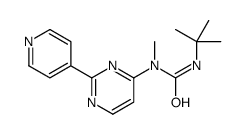 3-tert-butyl-1-methyl-1-(2-pyridin-4-ylpyrimidin-4-yl)urea结构式