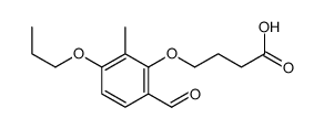 4-(6-formyl-2-methyl-3-propoxyphenoxy)butanoic acid结构式
