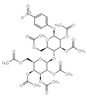 4-硝苯基-β-D-乳糖苷七乙酸酯结构式