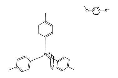 tri(p-tolyl)phenylantimony p-methoxyphenylmercaptide Structure