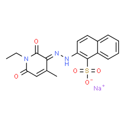 sodium 2-[(1-ethyl-1,6-dihydro-2-hydroxy-4-methyl-6-oxo-3-pyridyl)azo]naphthalene-1-sulphonate Structure