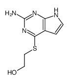 2-Amino-4-(2-hydroxyethylthio)-7H-pyrrolo[2,3-d]pyrimidin结构式